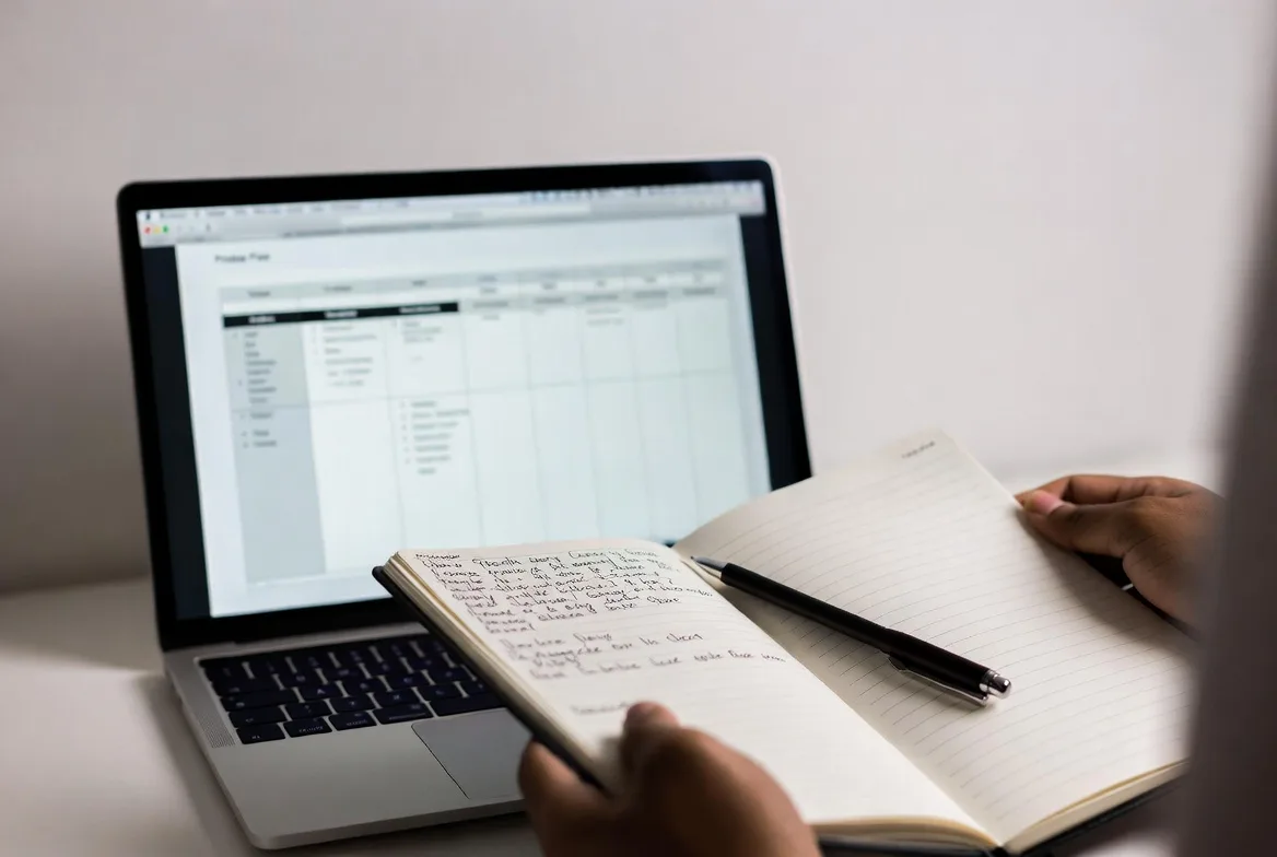 planning change management process with steps and notes