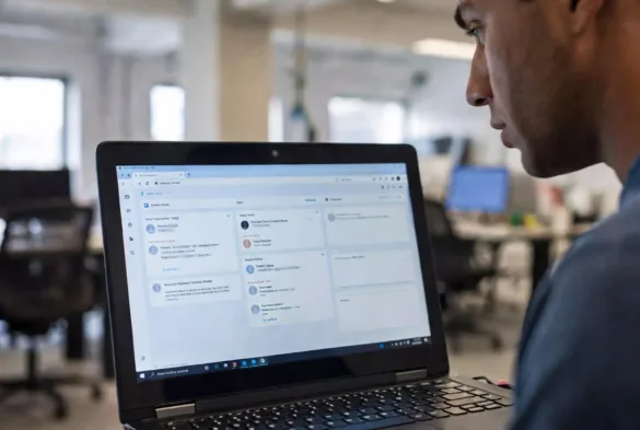 overwhelmed customer support agent handling multiple requests