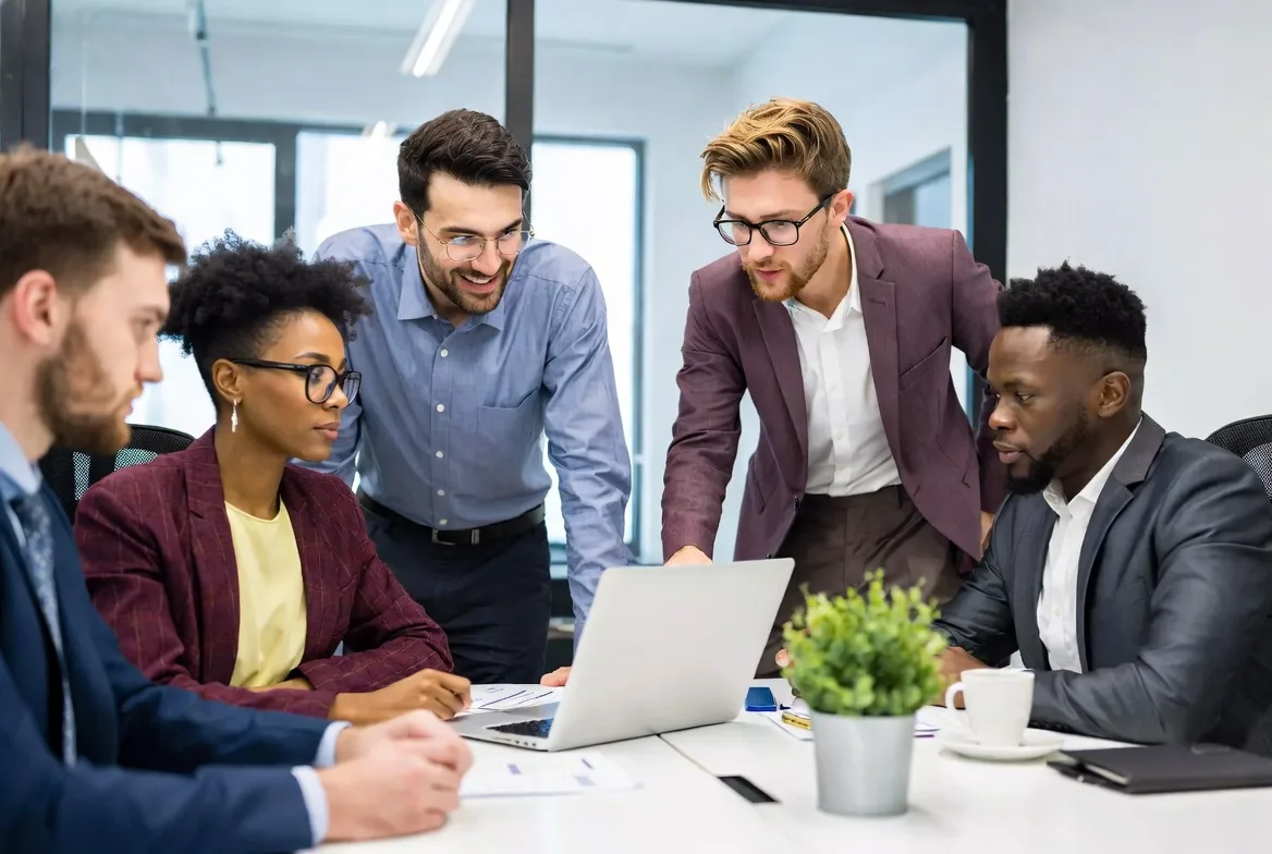 team implementing AI productivity tools in workplace