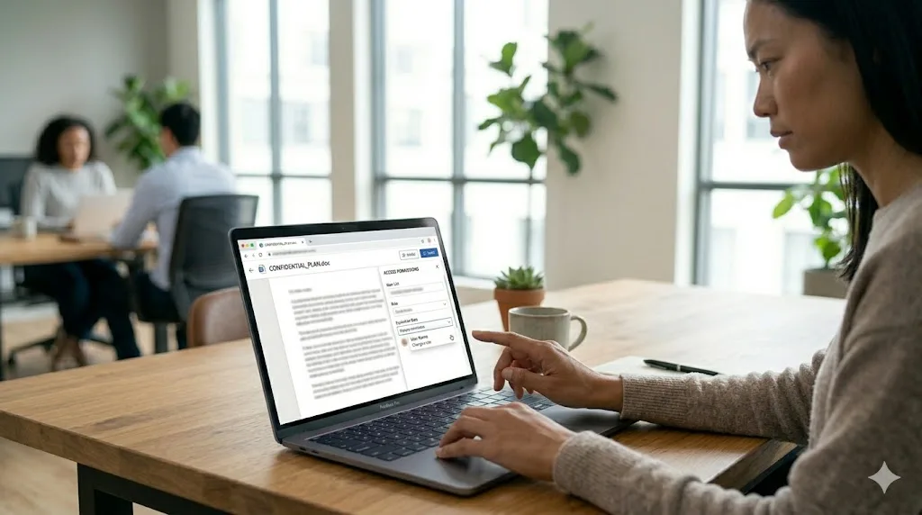 managing document permissions and secure access settings