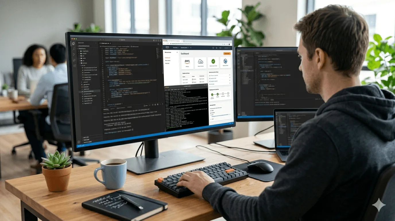 DevOps engineer managing automated infrastructure and deployments