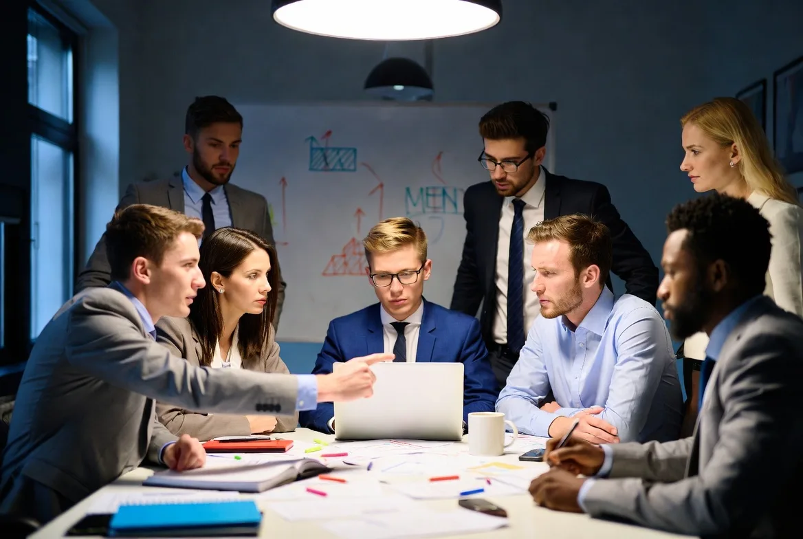 team managing major IT incident in real time