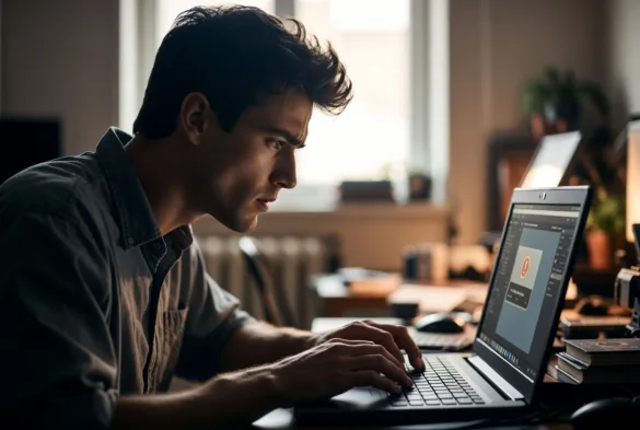 frustrated user facing file too large upload error on laptop